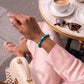 Brazalete de crisocola peruana rara - La piedra sabia de Cleopatra
