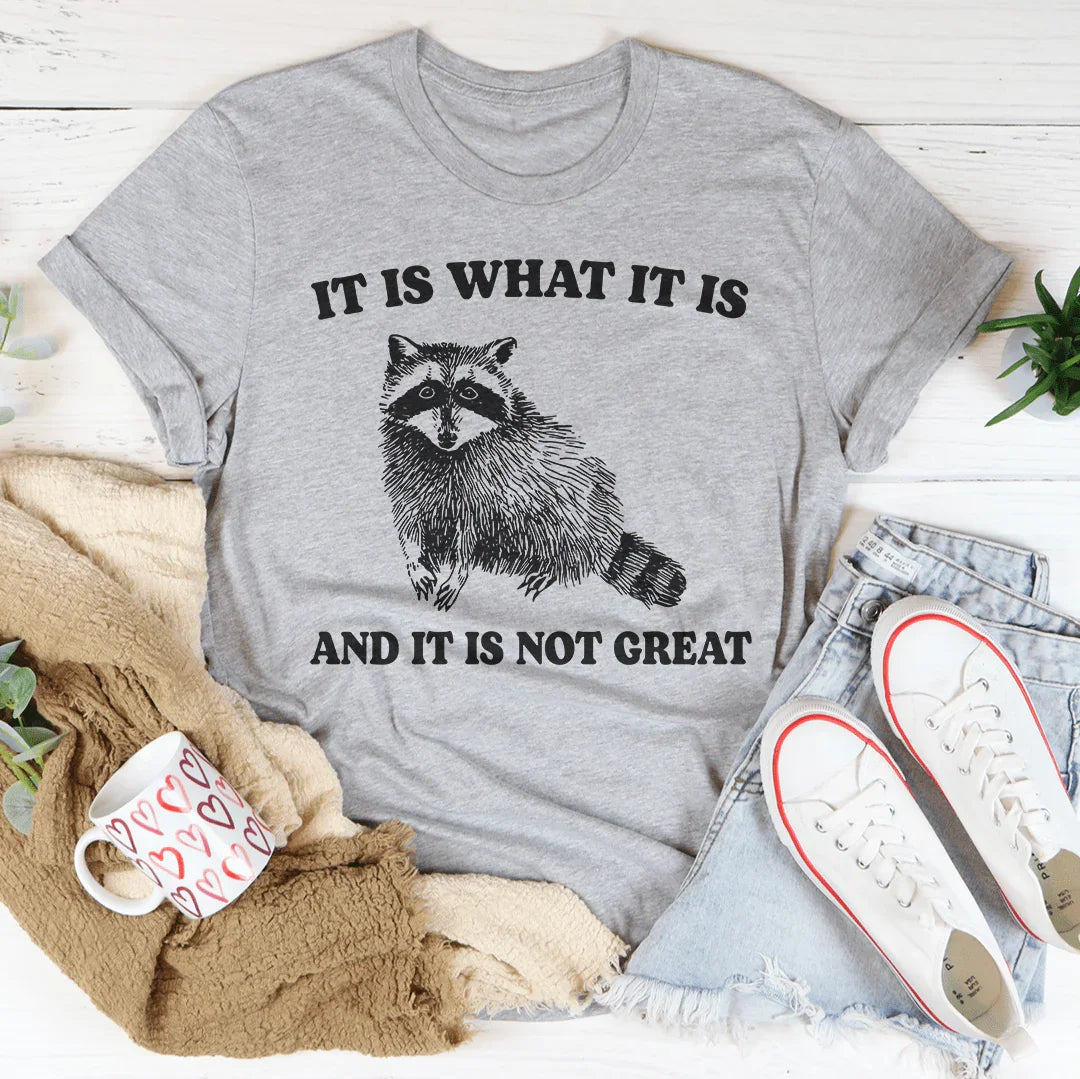 Relatable Cynical Reality Top – "It Is What It Is & It Is Not Great" Tee