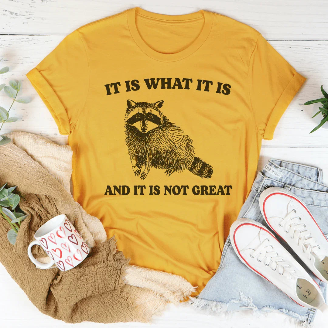 Relatable Cynical Reality Top – "It Is What It Is & It Is Not Great" Tee