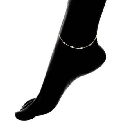 Tobilleras italianas de plata de ley de 25,4 cm