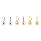 Italian Sterling Silver Leverback Ball Earrings