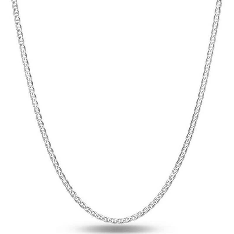 Cadena Mariner de plata de ley italiana