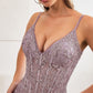 Cinderella Divine J810 Long Fitted Mermaid Gown Metallic Embroidered Lace