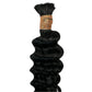 Jet Black Deep Wave Bulk 100% Human Braiding Hair