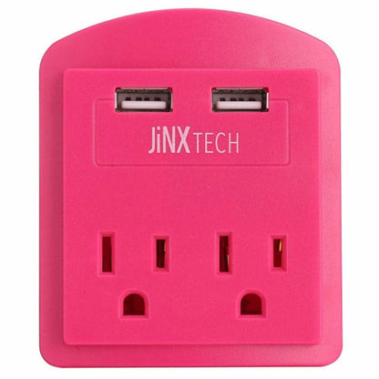JinxTech Enchufe de Pared de 2 Tomas con USB Dual