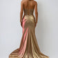 Vestido de fiesta de raso con corsé deshuesado, escote corazón y sin tirantes Juliet JT2534K