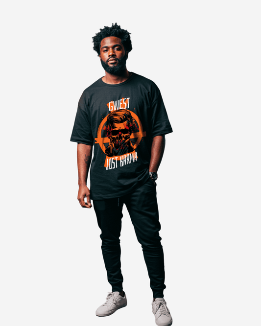 Camiseta de tallas grandes para hombre G West Just Karma