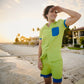 Key Lime Hybrid Short, Compression Lined Swim and Resort Trunk