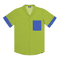 Key Lime Men's Button Down Resort Shirt, Modern Fit