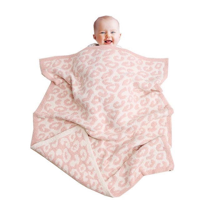 Kids Leopard Pattern Animal Print Soft Cozy Blanket
