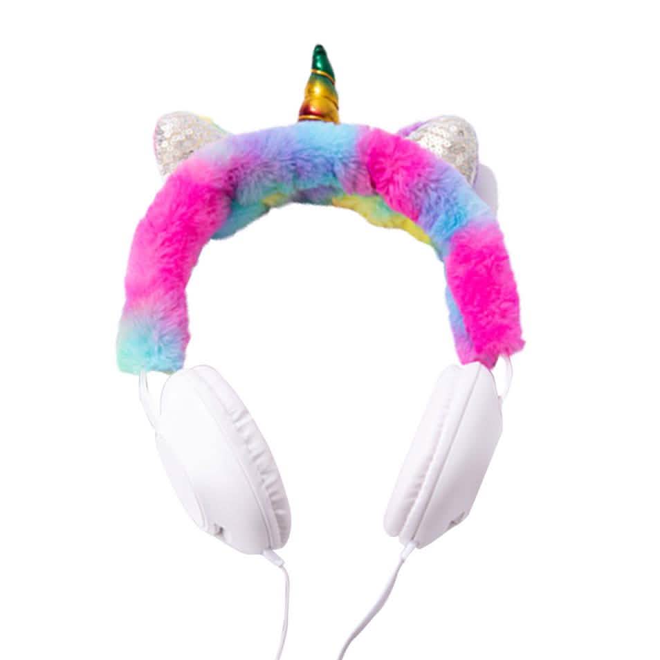 Auriculares de unicornio para niños con micrófono