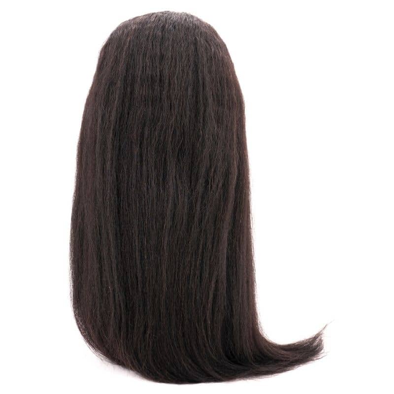 Peluca de cabello humano 100% de parte en U liso y rizado