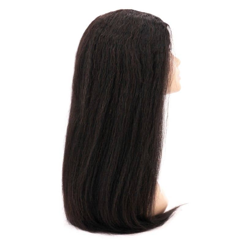Peluca de cabello humano 100% de parte en U liso y rizado