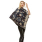 Kit Playing Cats Plaid Poncho Ruana