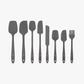 Elihome 8 Piece Silicone Spatula Set - Teal Grey