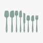 Elihome 8 Piece Silicone Spatula Set - Teal Grey