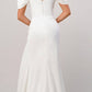 Cinderella Divine KV1057W Crepe Off the Shoulder Dress