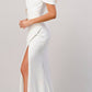 Cinderella Divine KV1057W Crepe Off the Shoulder Dress