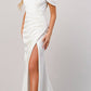 Cinderella Divine KV1057W Crepe Off the Shoulder Dress