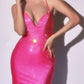 Vestido de punto elástico color piedra Cinderella Divine KV1065