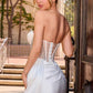 Vestido de novia ajustado sin tirantes Ladivine KV1131W, elegante, luminoso y embellecido