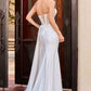 Vestido de novia ajustado sin tirantes Ladivine KV1131W, elegante, luminoso y embellecido