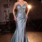 Ladivine KV1132 Vestido de noche sin tirantes con escote corazón ajustado
