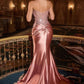 Ladivine KV1132 Vestido de noche sin tirantes con escote corazón ajustado