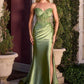 Ladivine KV1132 Vestido de noche sin tirantes con escote corazón ajustado