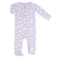 Lavender Rainbows and Clouds Zipper Footie