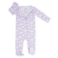 Lavender Rainbows and Clouds Zipper Footie