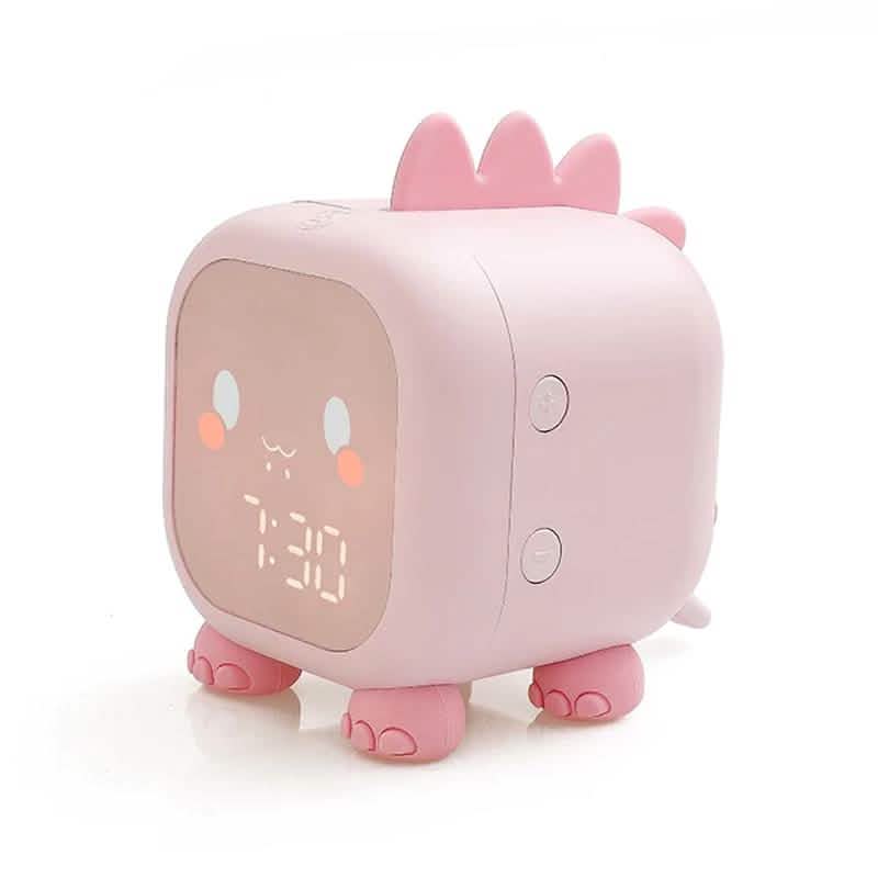 Reloj despertador digital LED de dibujos animados con control de voz