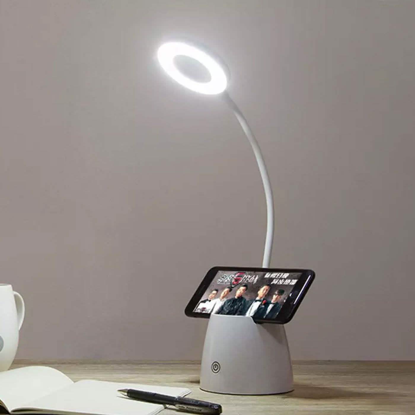 Lámpara de escritorio LED con 3 modos de color, lámpara de mesa para el cuidado de los ojos