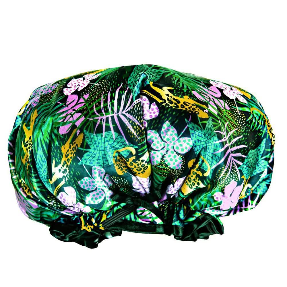 Gorro de ducha de estilo retro cómodo de lavanda y limón