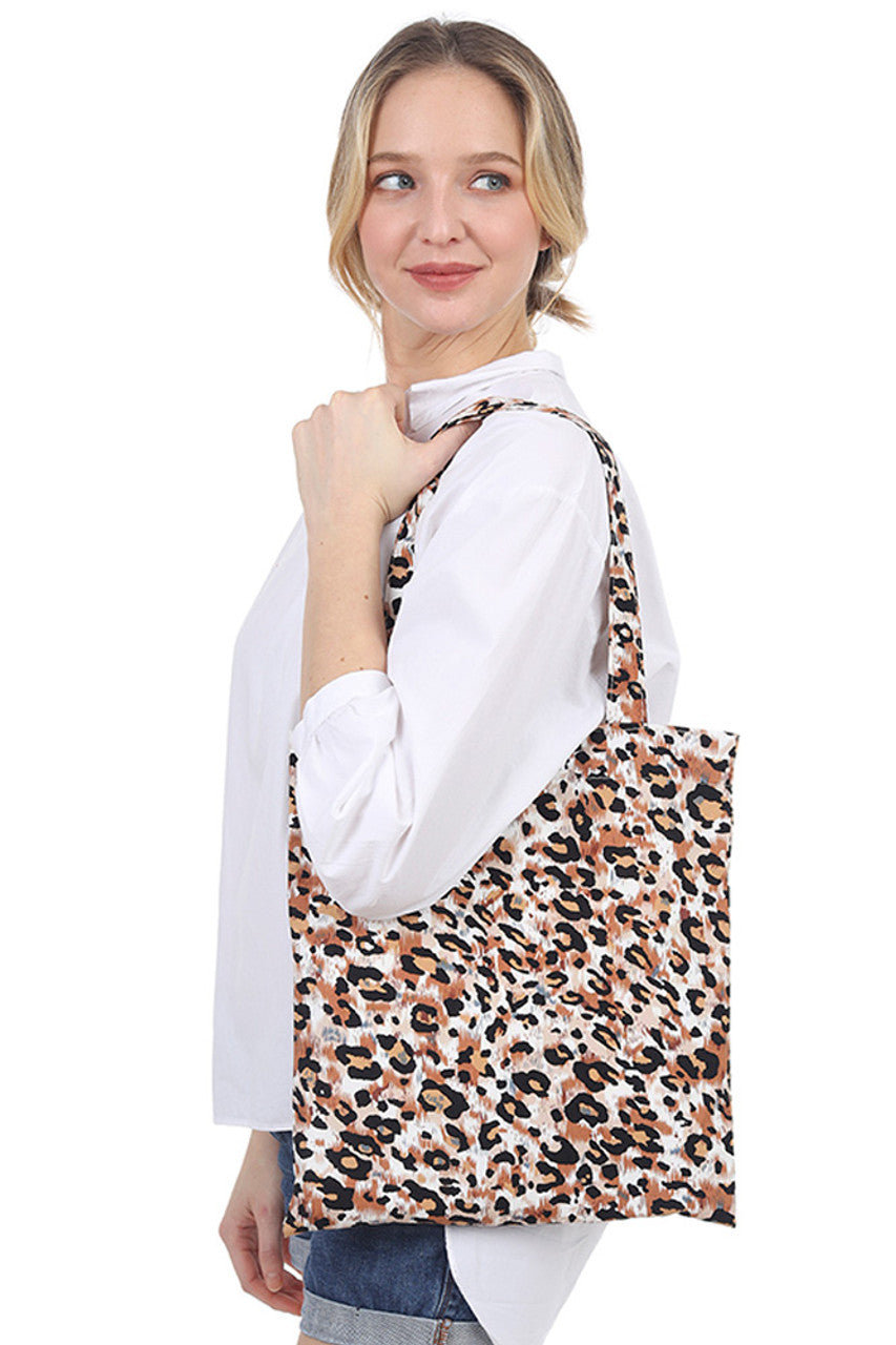 Leopard Print Viscose Bag