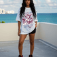 G West Let's Go Girls Oversized Womens T-Shirt
