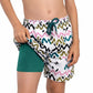 Line Rush, Orchid and Kelp Boys Hybrid Short, Swim and Play Trunk