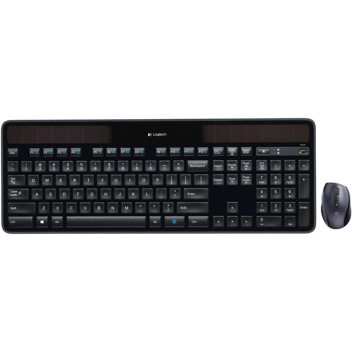 Combo de teclado solar inalámbrico y mouse Marathon Logitech MK750 (reacondicionado)