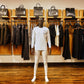 Long Sleeve Crewneck White T-Shirt