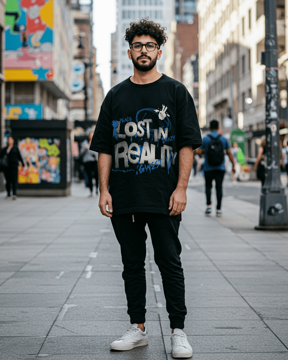 G West Lost In Reality Oversized Men's T-Shirt