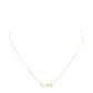 LOVE Rhinestone Embellished Brass Metal Message Pendant Necklace