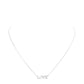 LOVE Rhinestone Embellished Brass Metal Message Pendant Necklace