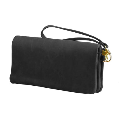 Cartera de mano de cuero de lujo para mujer