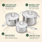 Stainless Steel Pot Set, 6-Piece
