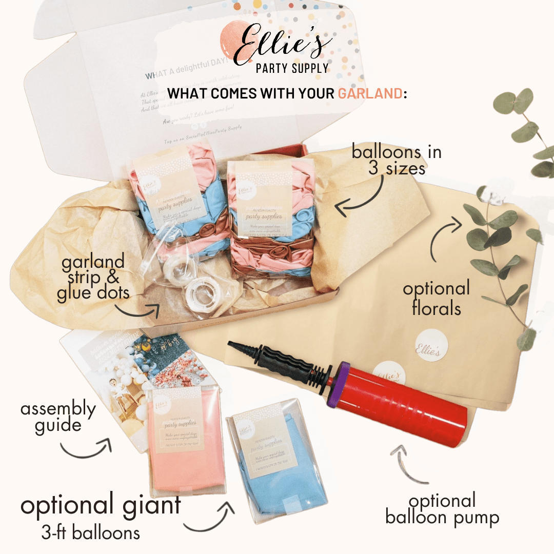 Peach & White Balloon Garland Kit