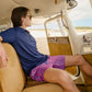 Marina Pinstripe, Blaze and Tide Hybrid Short, Compression Lined Swim and Resort Trunk