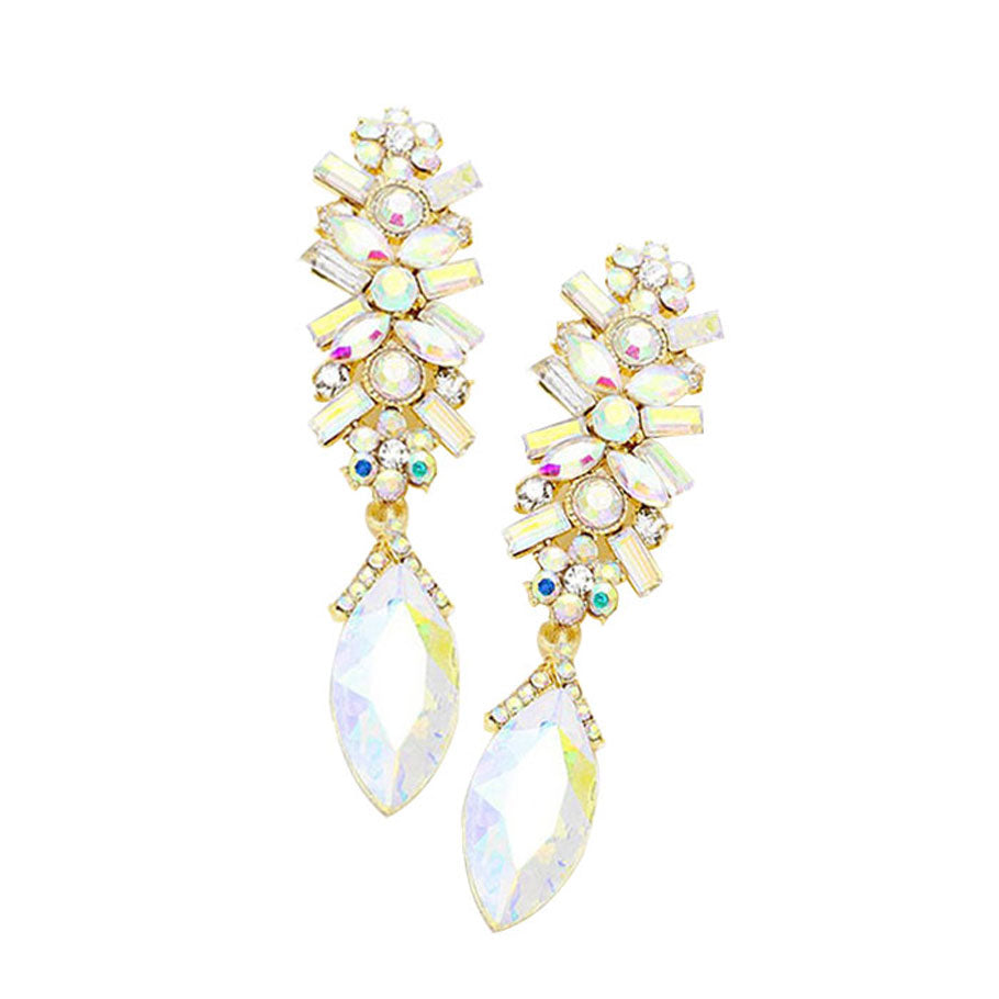 Pendientes de Noche Colgantes de Cristal y Marquesa