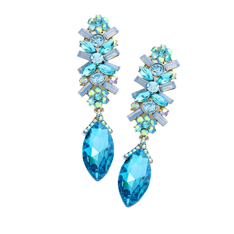 Pendientes de Noche Colgantes de Cristal y Marquesa