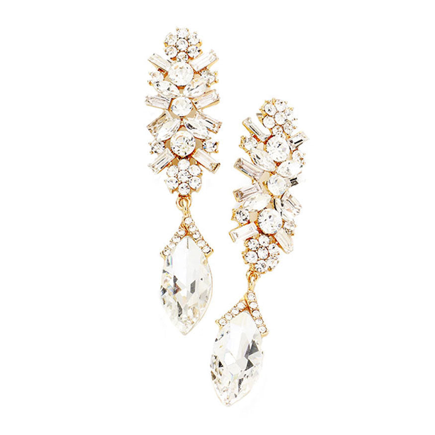 Pendientes de Noche Colgantes de Cristal y Marquesa