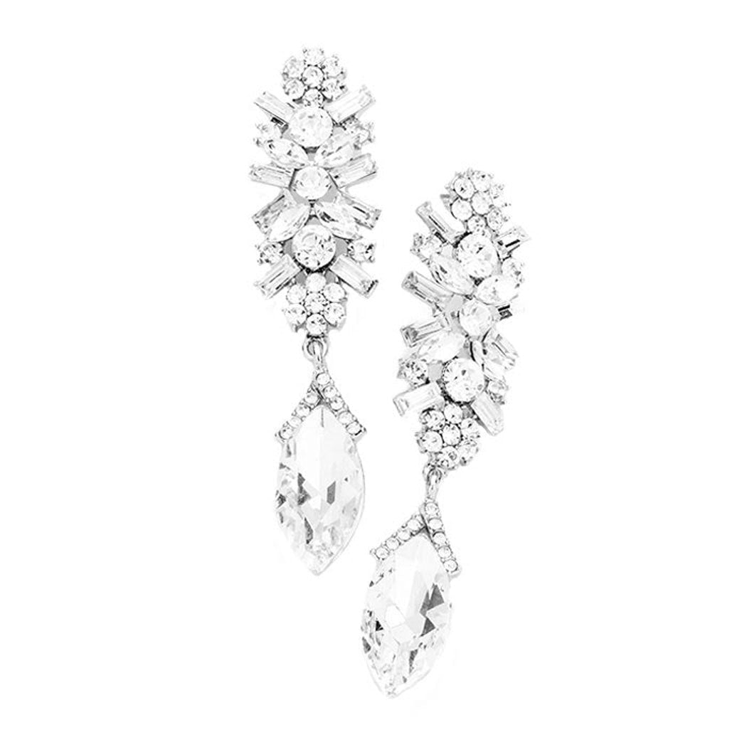 Pendientes de Noche Colgantes de Cristal y Marquesa